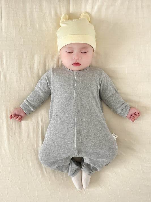 Born Infant Pair Of Buckles Split Jumpsuit Snap Button Clothes Jumpsuit, Climbing Suit