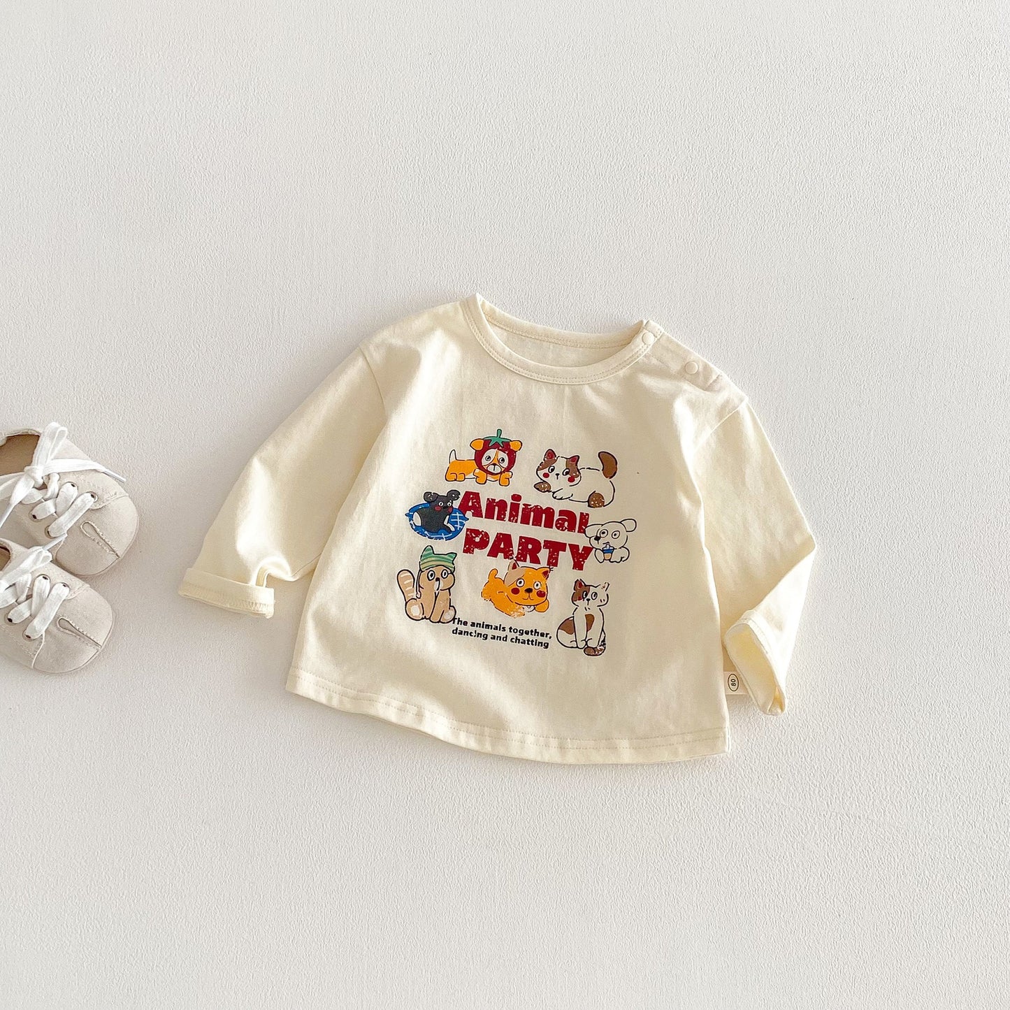 Children's Cartoon Spring Fashion Printed Korean Style Fashionable Children's T-shirt