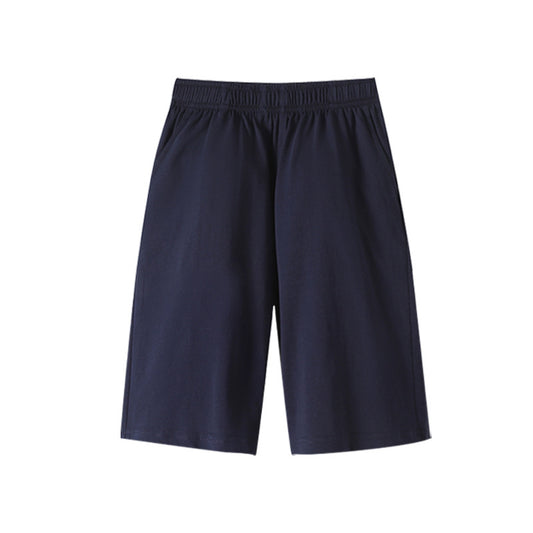 Cropped School Navy Blue Light Gray Children's Pants