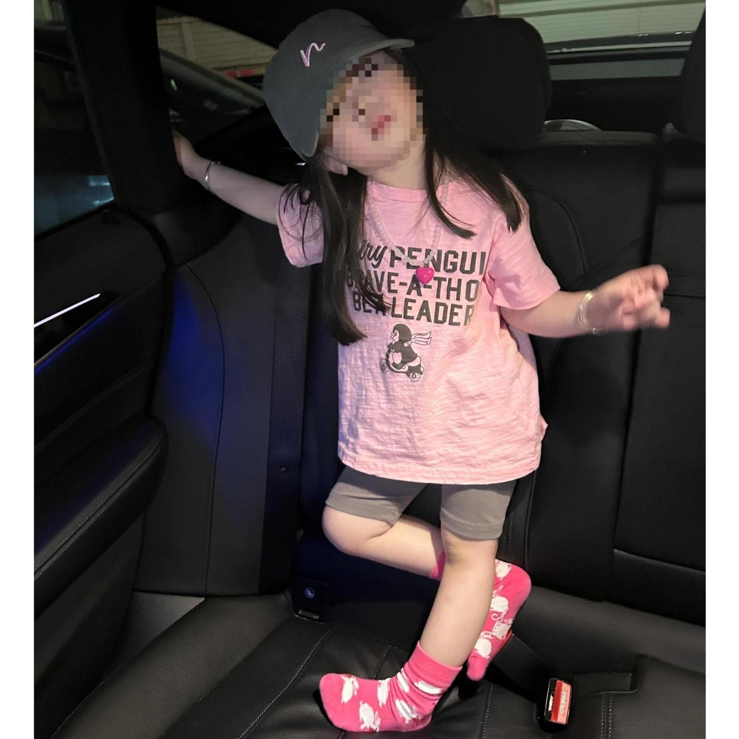 Cartoon Printed Short-sleeved T-shirt Gray Cycling Children's Suit