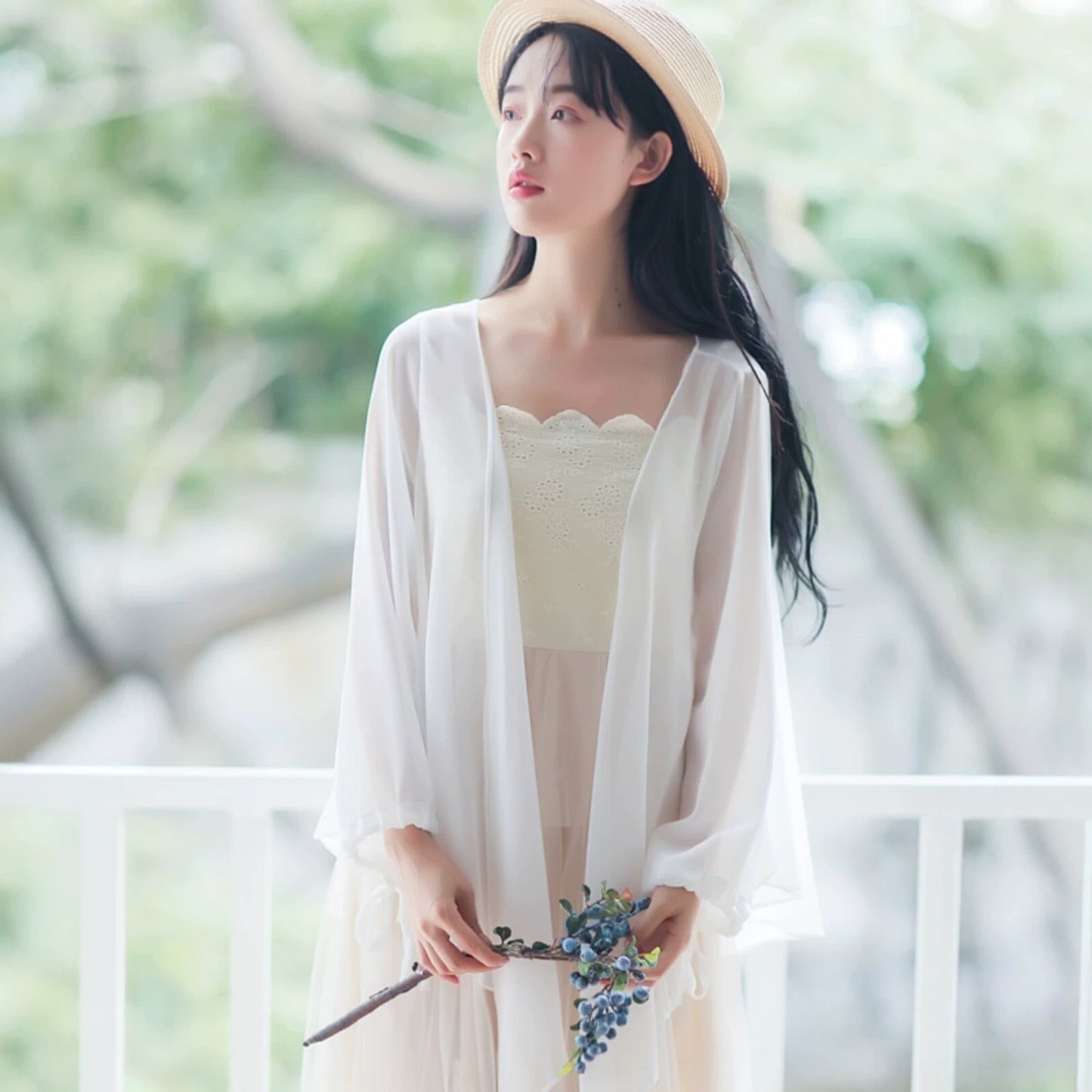 Women's Sun Protection Long-sleeved Summer Thin Trendy Lace Shirt, Chiffon Shirt