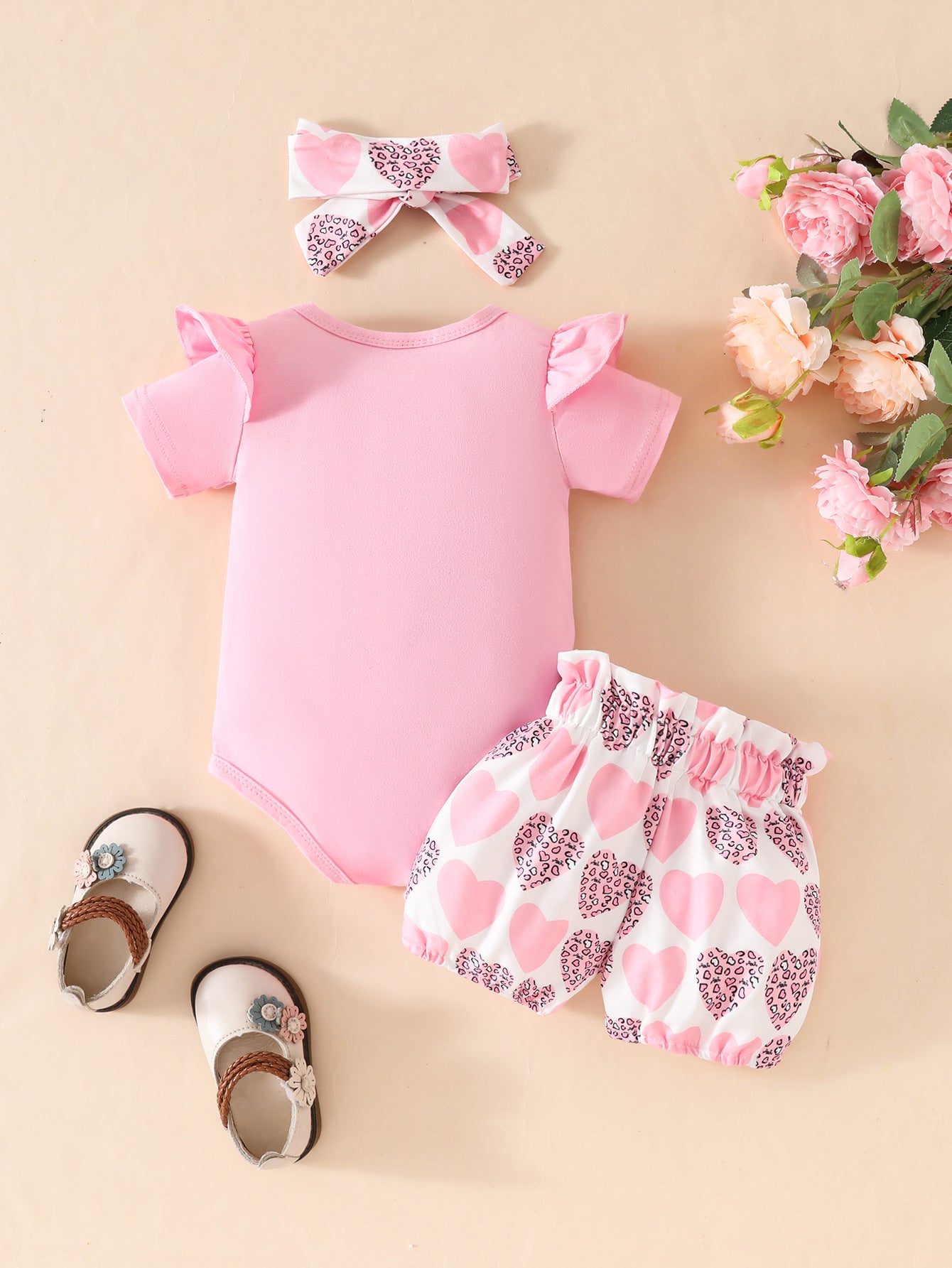 Infant Short Sleeve Shorts Letter Printing Children's Suit