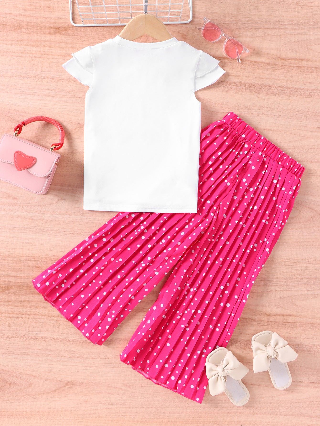 Unique Avatar Short Sleeve Wide Leg Pants Children's Suit