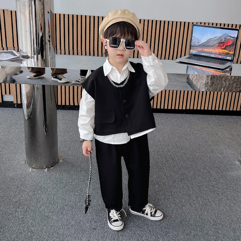 Boys Spring Clothes Handsome Boy Fashionable Vest Children's Suit