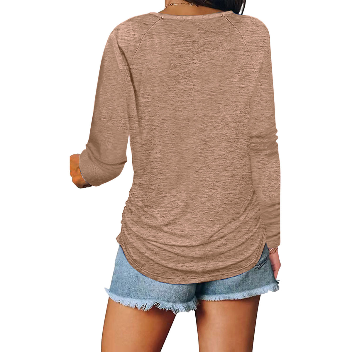 Women's Chest Zipper Pleating Casual Long Sleeve Clothing