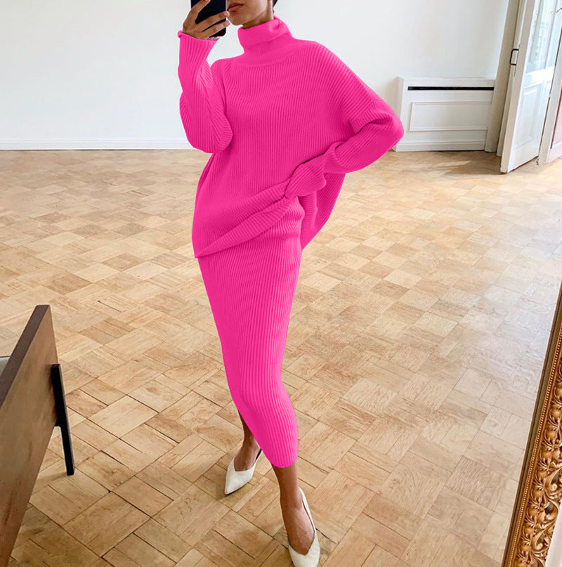 Slouchy Women's Wear Turtleneck Loose Design Suits