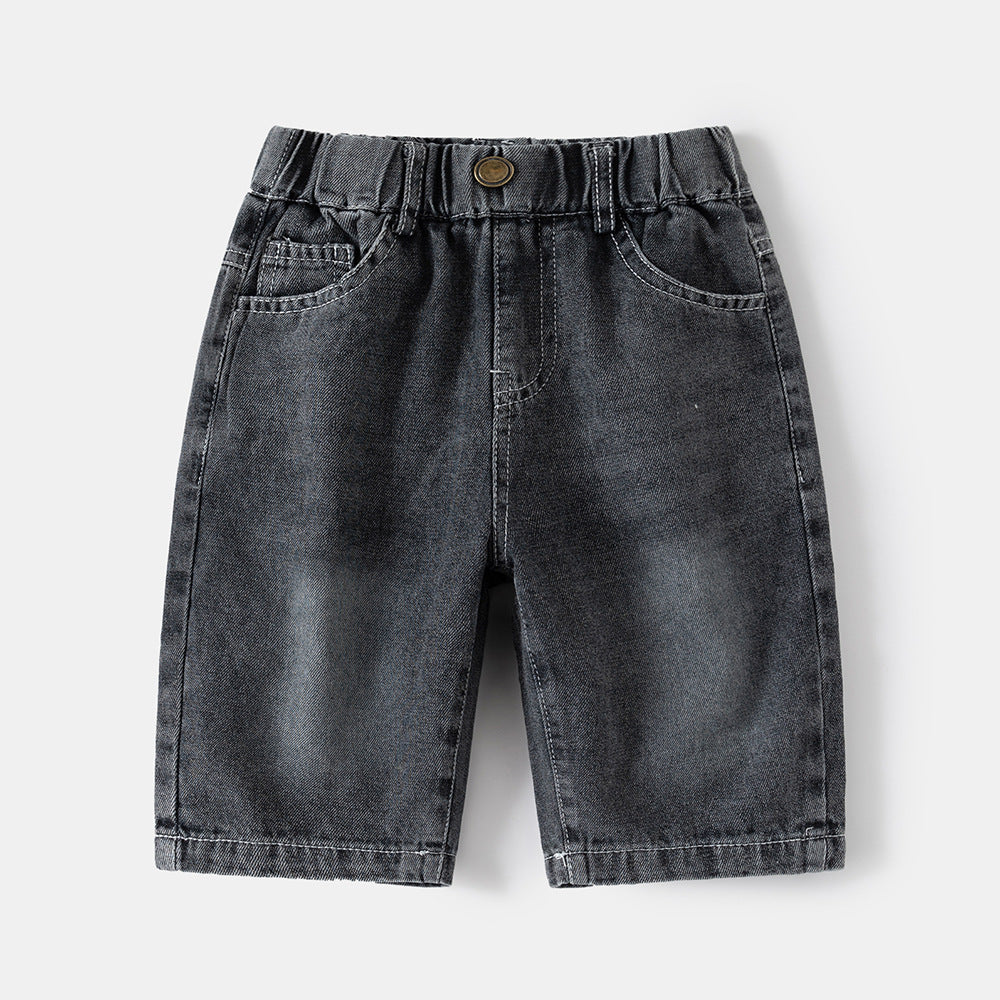 Children's Summer Clothing Boys Solid Color Shorts Medium Children's Pants