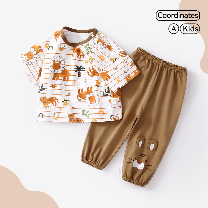 Children's Trousers Summer Thin Clothes Half Clothing Children's Suit