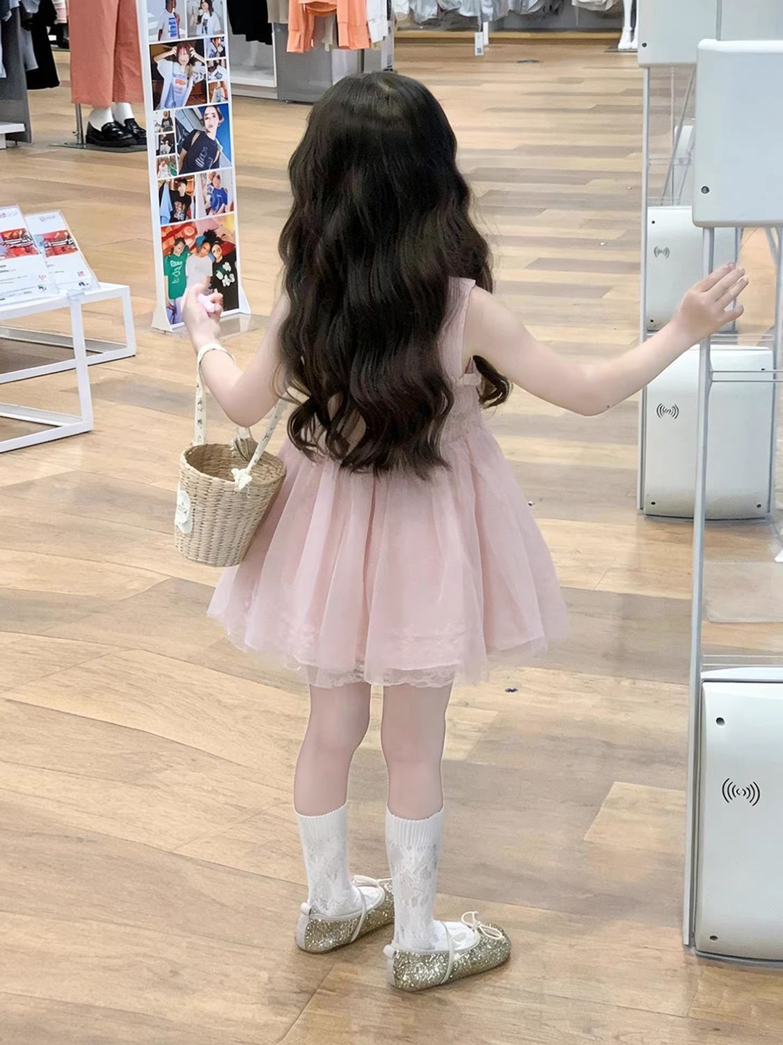 Children's Sling Lolita Dresses Summer Princess Mesh Pettiskirt One Year Children's Dress