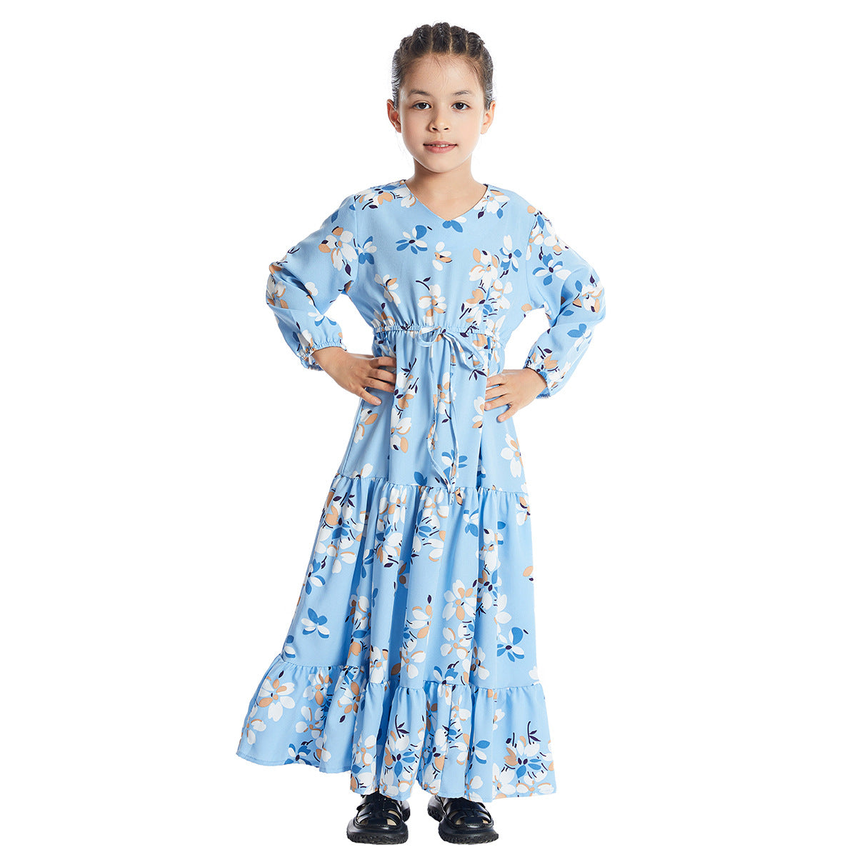 Stylish Popular Fashion Comfortable Elegant Floral Children's Dress