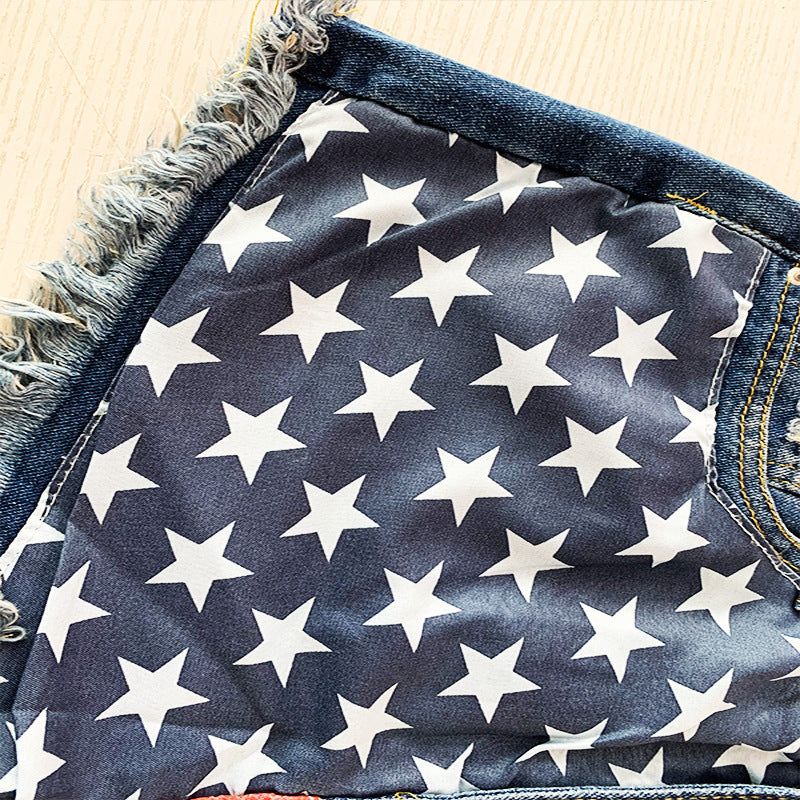 Fashion Comfortable Women's Tassel Printed Denim Women's Jeans