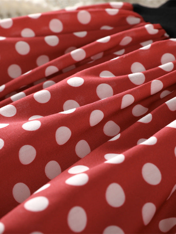 Children's Polka Dot Bow Sleeveless Vest Princess Children's Dress