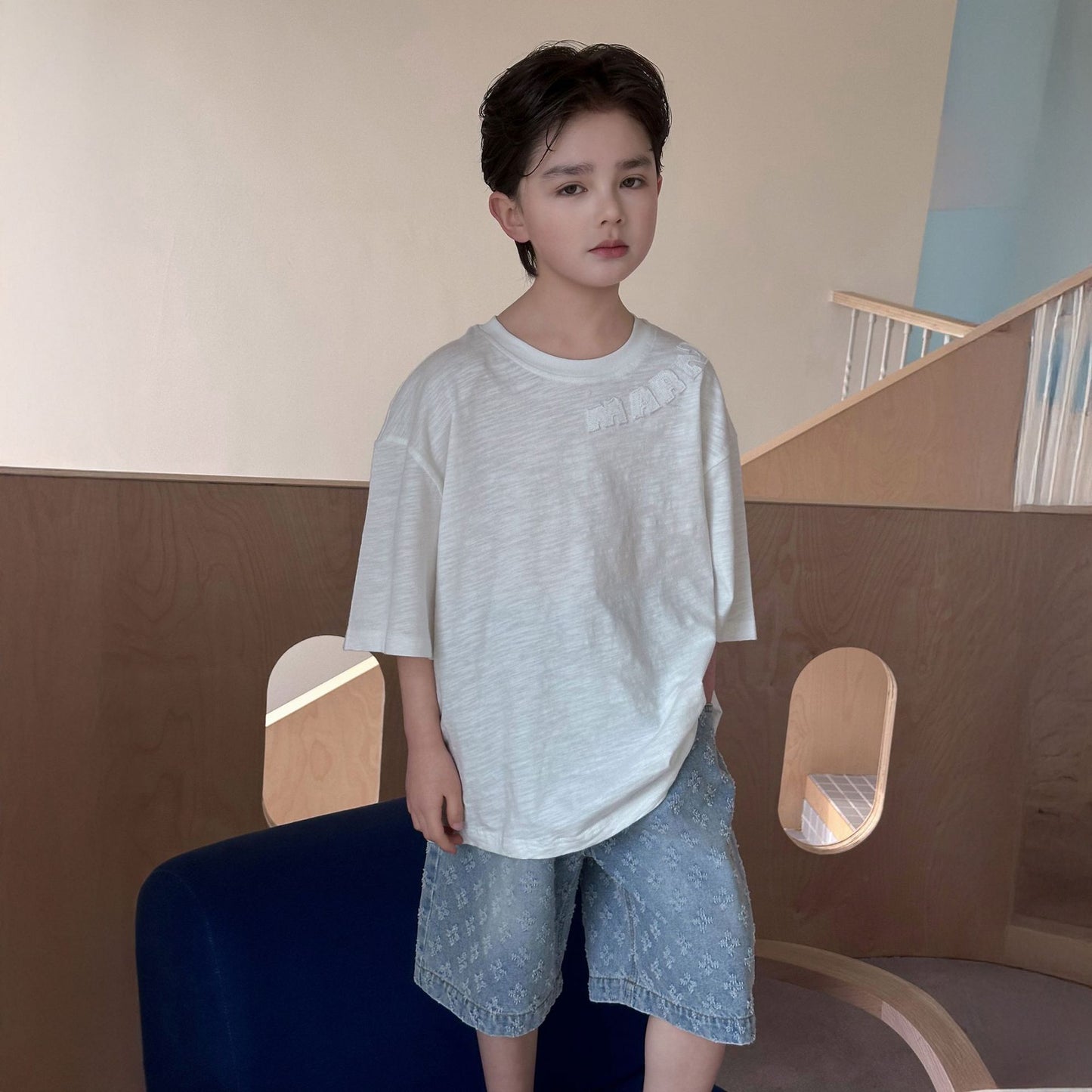 Children's Cotton Short-sleeved Summer Loose Breathable Half-sleeve Top Comfortable Children's T-shirt