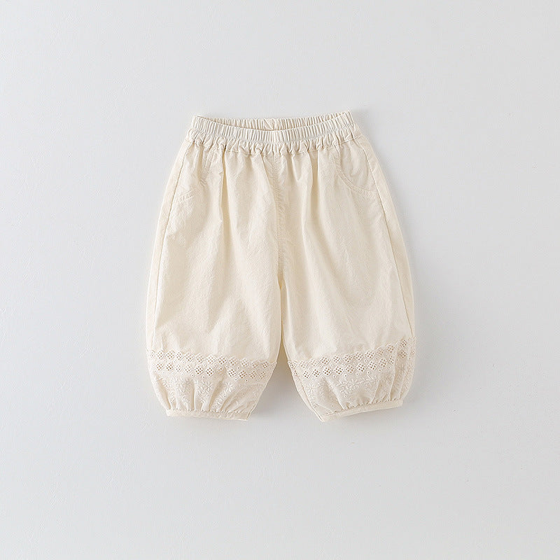 Infant Toddler Cotton Cropped Summer Korean Style Versatile Bloomers Loose Children's Pants