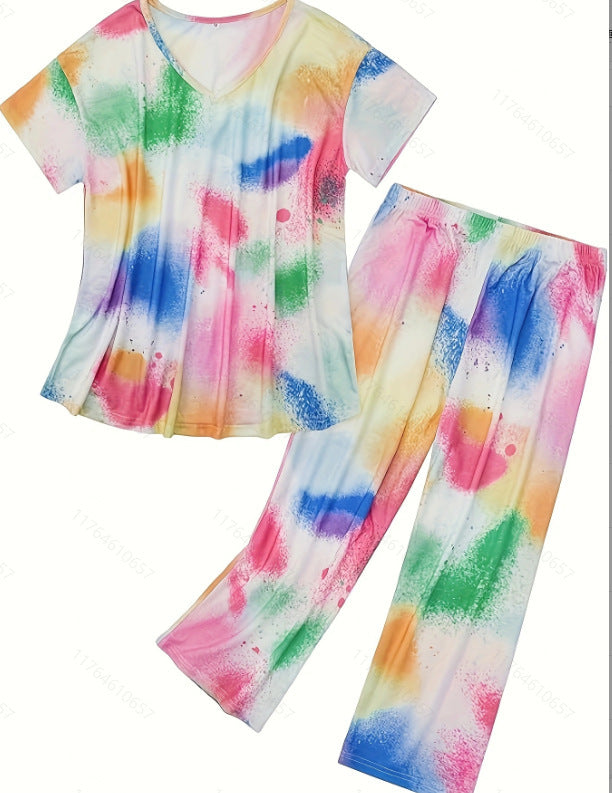 Women's Popular Home Wear Printed Pajamas Pajama Comfortable Fashion Casual Suit