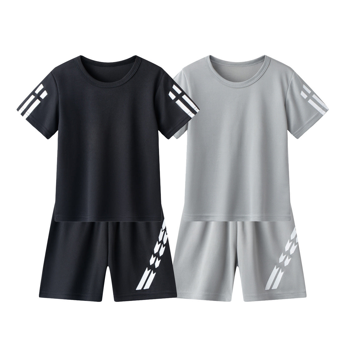 Short-sleeved T-shirt Set Medium Small Boys Leisure Loose Children's Suit