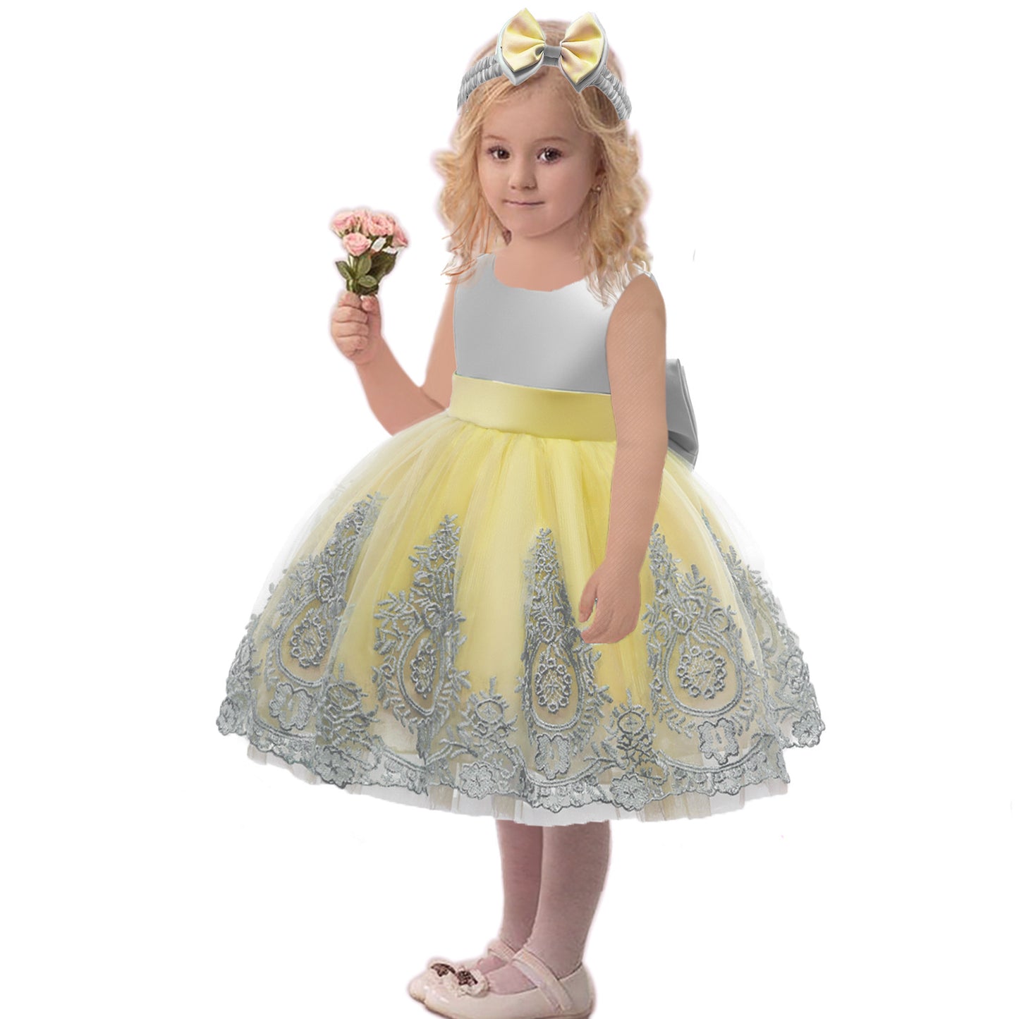 Children's Spring Wear Princess Lace Color Matching Children's Dress