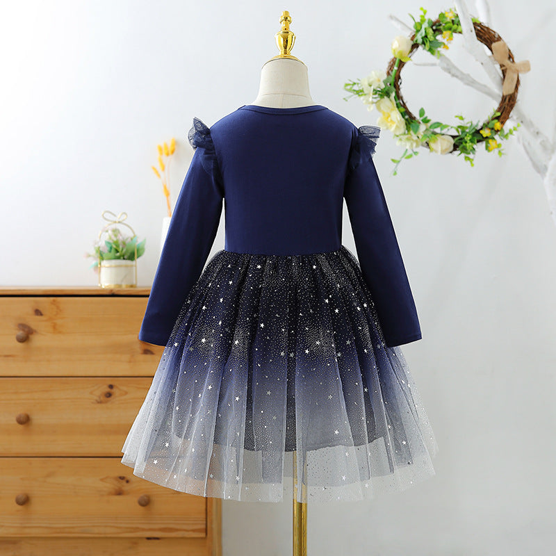 Children's Fashionable Summer Skirt Little Short Sleeve Princess Cotton Clothing Children's Dress