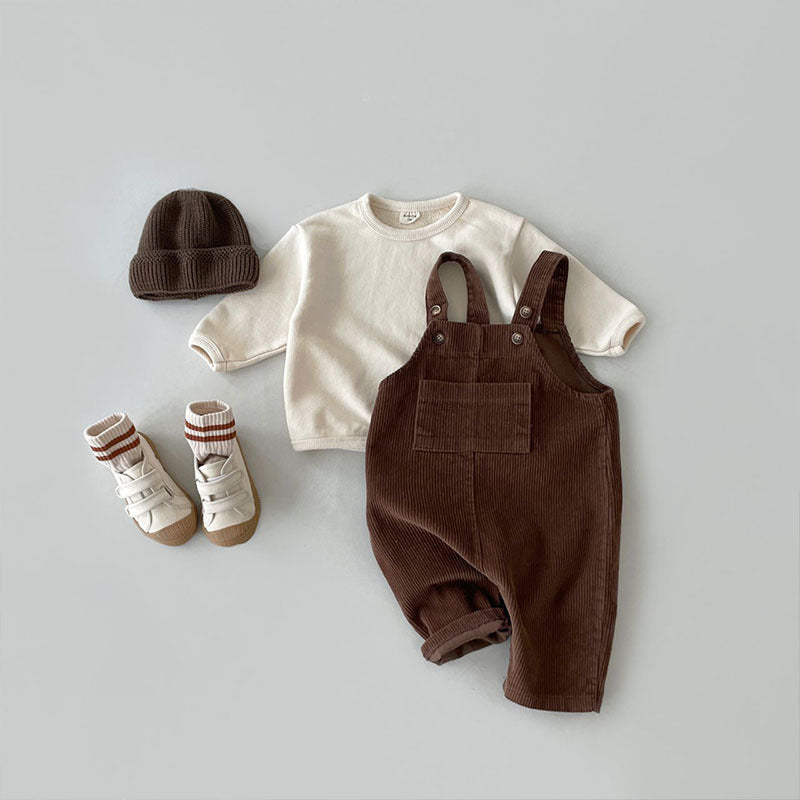 Women's & Men's Corduroy Clothing Casual Trendy Jumpsuit Overalls Children's Pants