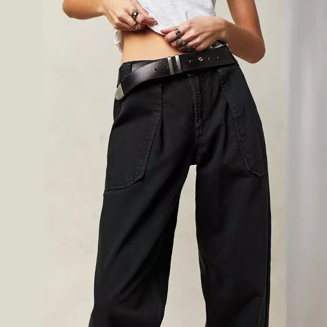 High Waist Casual Wide Leg Trousers Pants