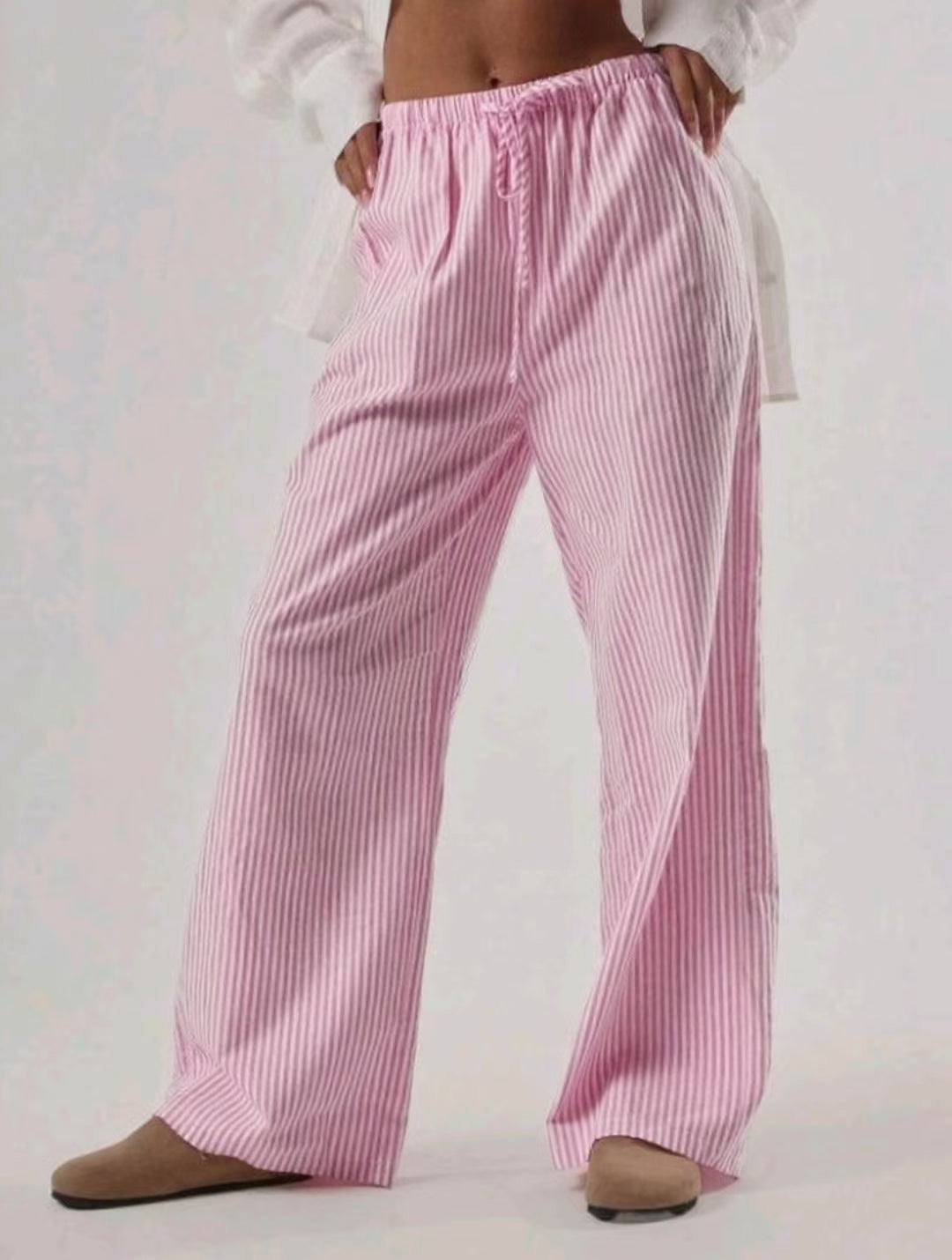 Versatile Graceful Trendy Women's Fashion Striped Pants