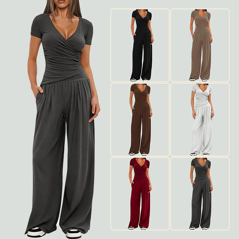 Women's Short-sleeved Sportswear Two-piece Leisure Commute Fashion Casual Suit