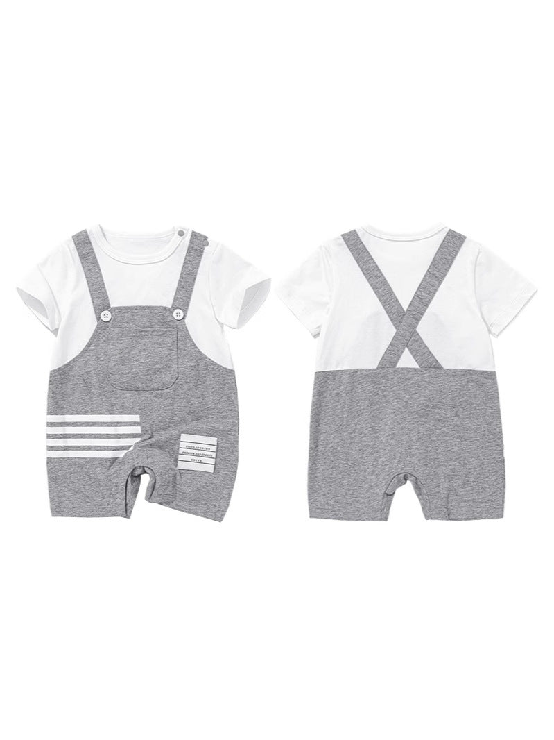 Jumpsuit Summer Boy Short Sleeve Romper Born Rompers Jumpsuit, Climbing Suit
