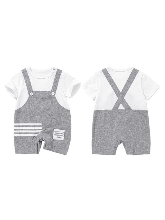 Jumpsuit Summer Boy Short Sleeve Romper Born Rompers Jumpsuit, Climbing Suit