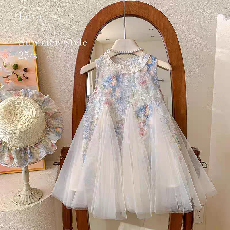 Fashion Princess Summer Fashionable Little Beautiful Mesh Children's Dress