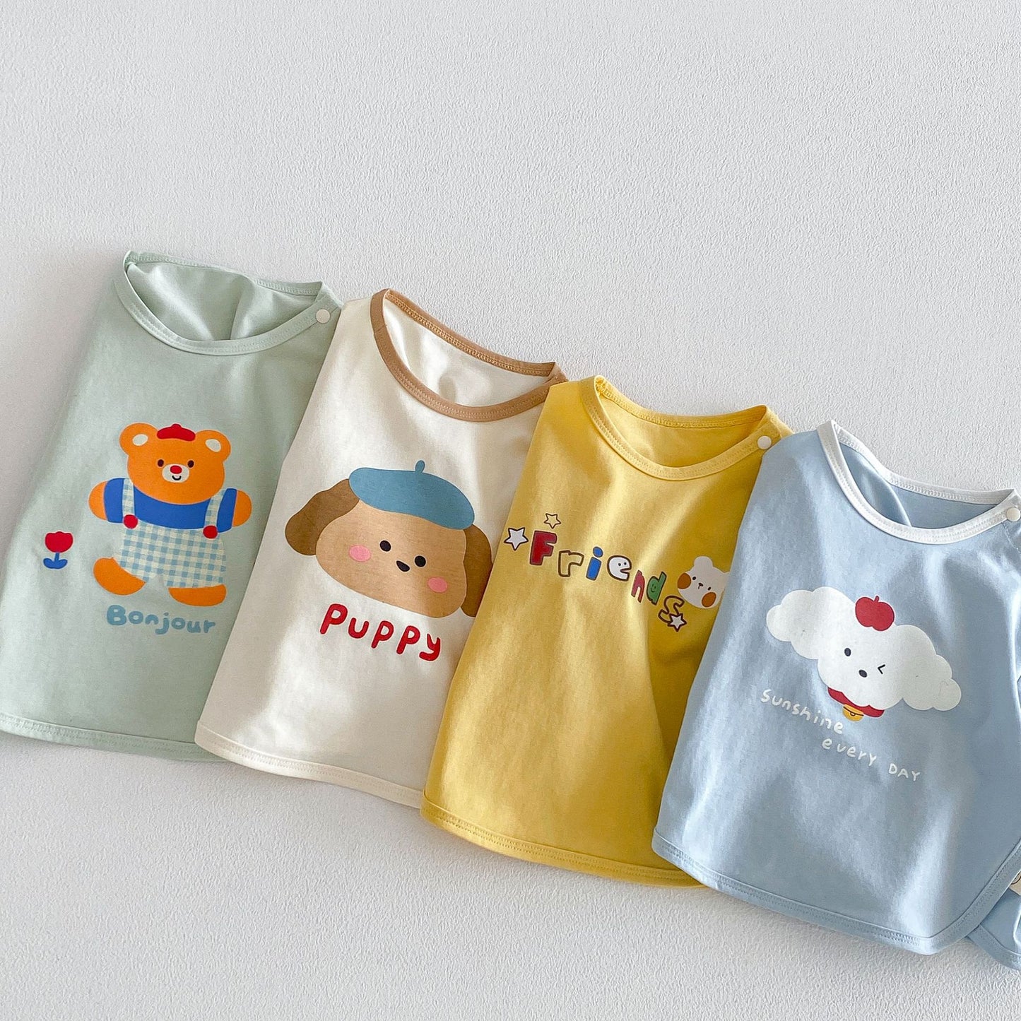 Children's Summer Korean Style Letter Print Design Sense Children's T-shirt
