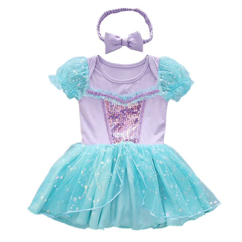 Children's Halloween Clothing Short Sleeve Pullover Infant Princess Jumpsuit Romper Jumpsuit, Climbing Suit