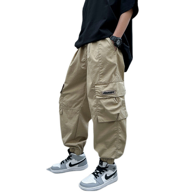 Children's Summer Cotton Middle Big Thin Mosquito Repelling Large Children's Pants