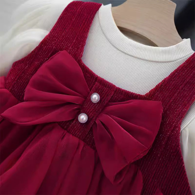 Children's Clothing Spring Little Princess Two-piece Set Children's Dress