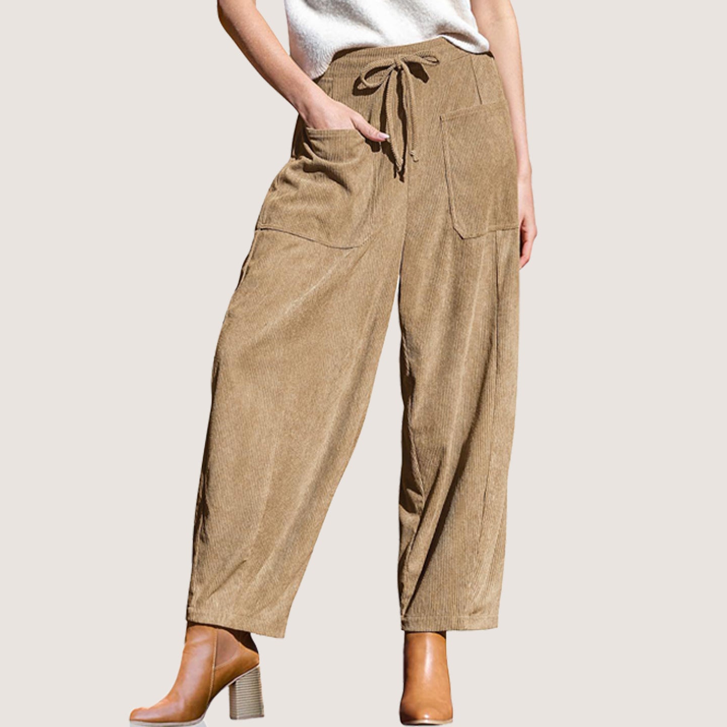 Women's Corduroy Harem Loose Wide Leg Leisure Clothing