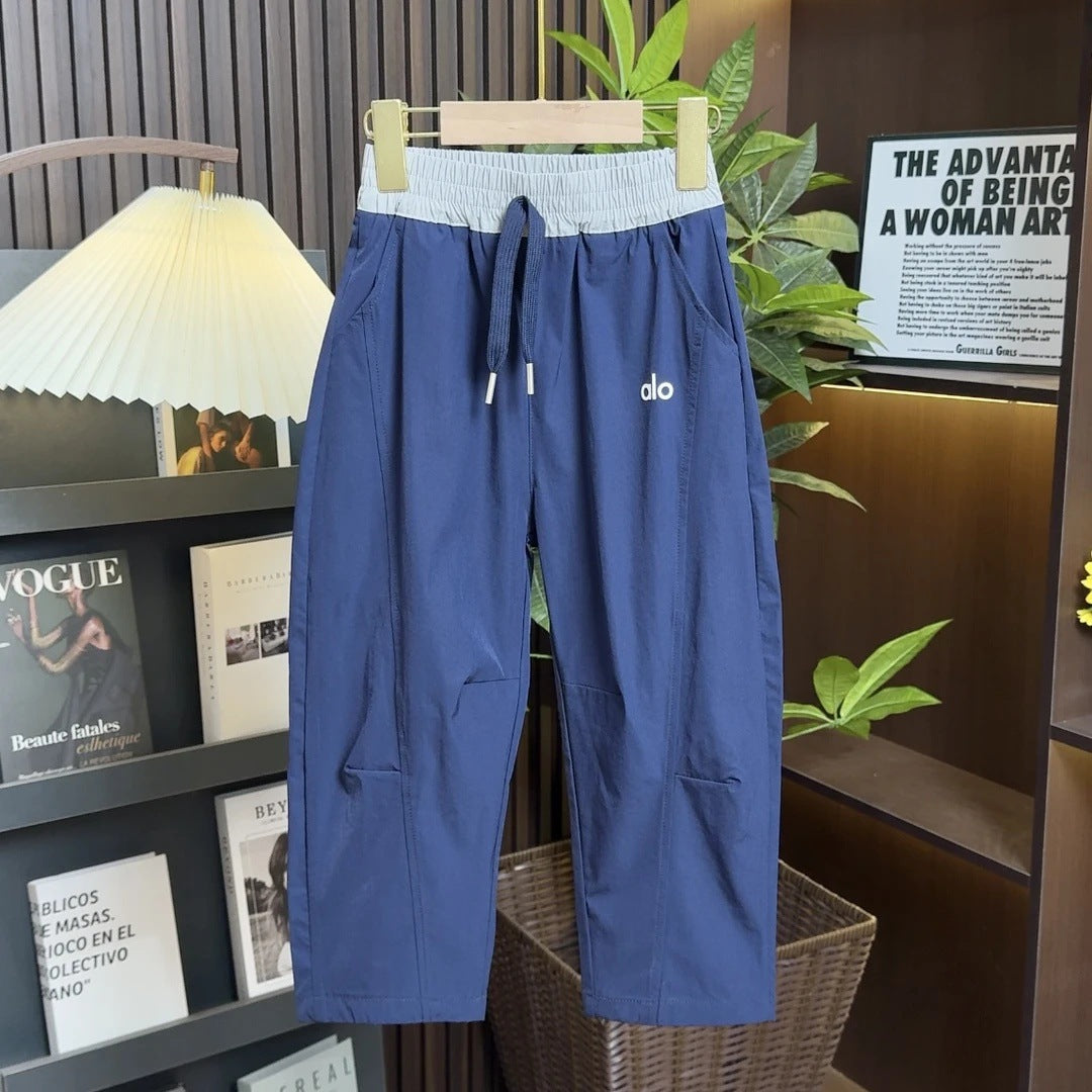 Children's Banana Medium Large Outdoor Sports Versatile Color Matching Children's Pants