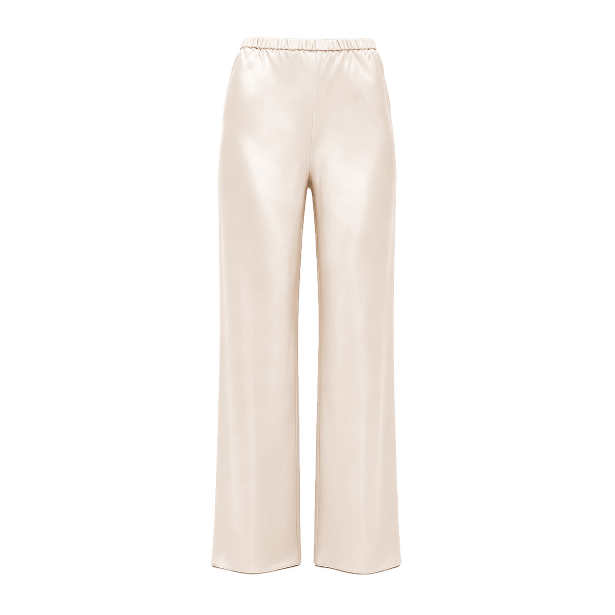 Women's Satin Boutique High Waist Elastic Drape Solid Casual Pants