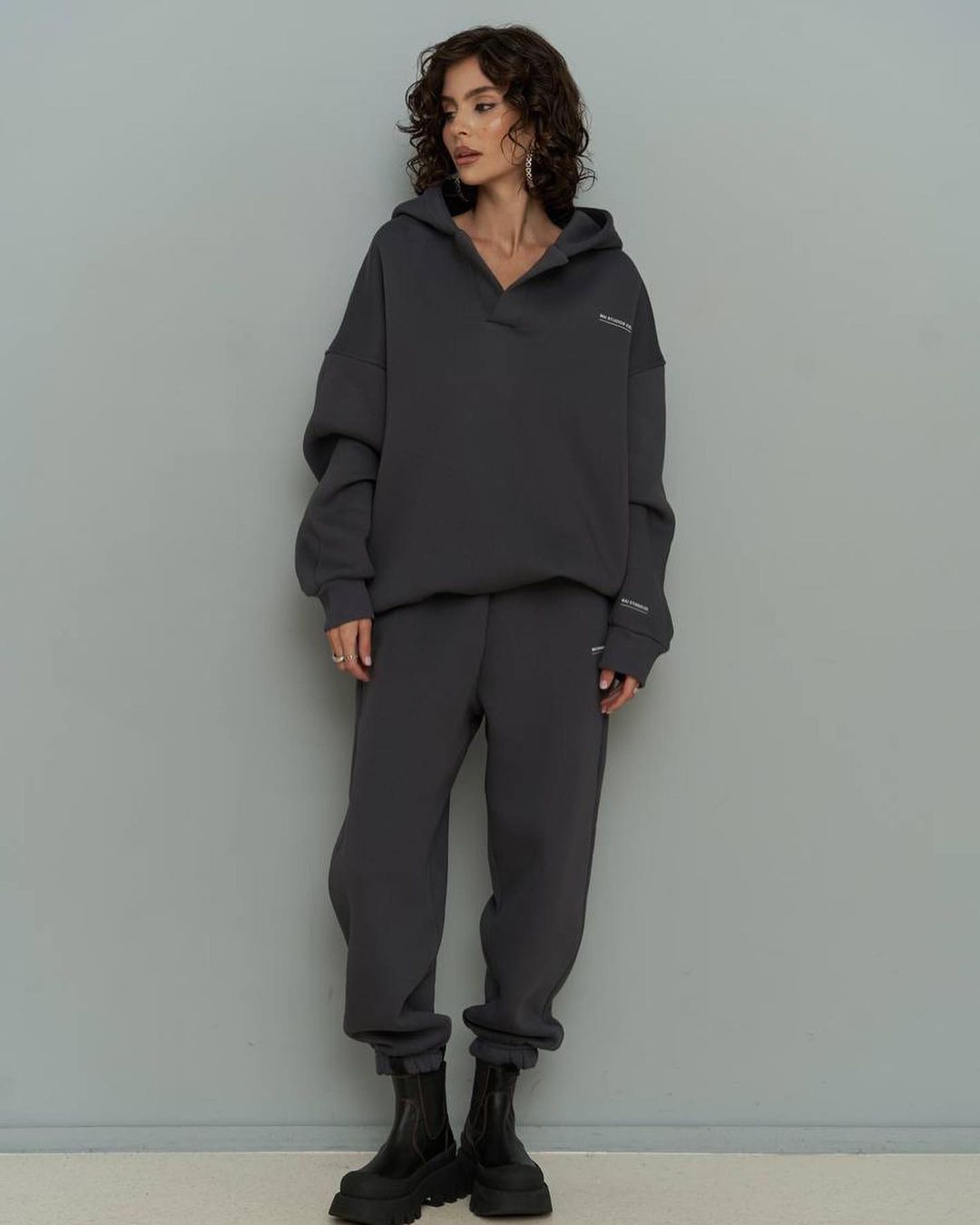 Durable Hooded Printed High Sports Trousers Sweaters