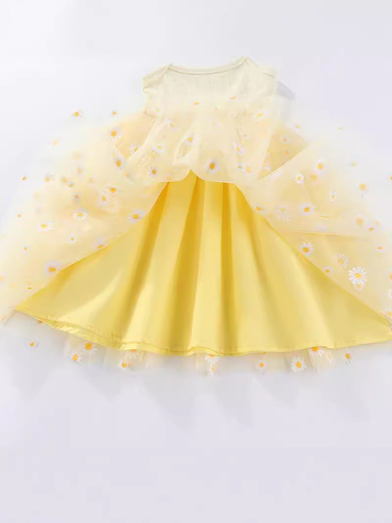 Summer Straps Tulle Skirt Little Daisy Children's Dress