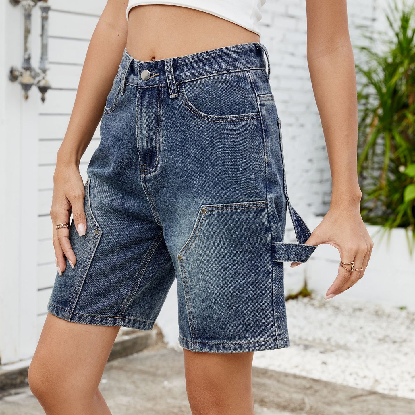 Women's Summer Street Washed Fashion Cool Denim Shorts