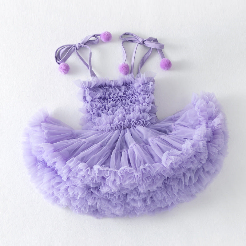 Children's Upgrade Super Fluffy Birthday Gifts One-piece Rainbow Children's Dress
