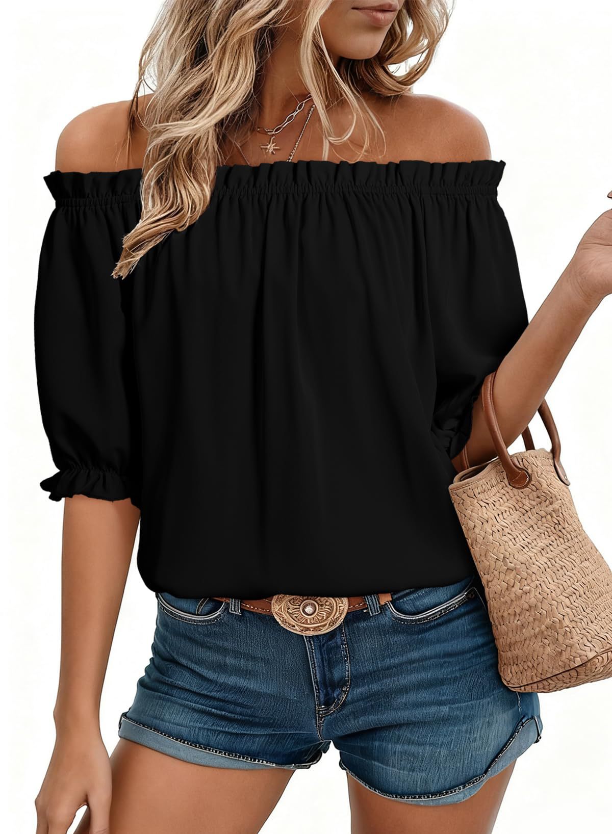 New Cool Classic Women's Ruffled Shirt Blouse