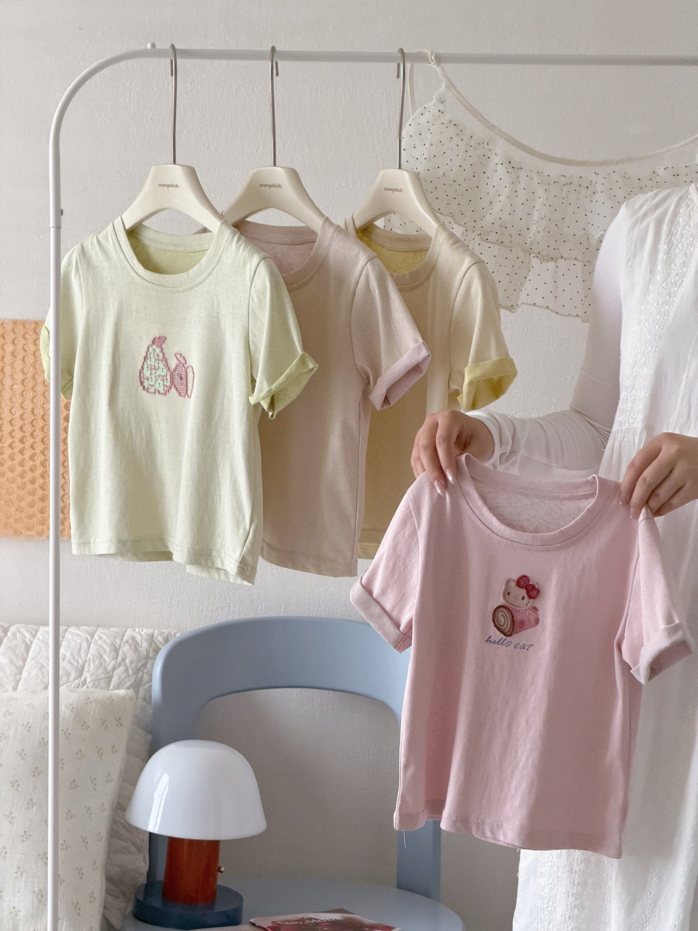 Children's Style Cartoon Embroidered Short-sleeved Tops Summer Western Children's T-shirt
