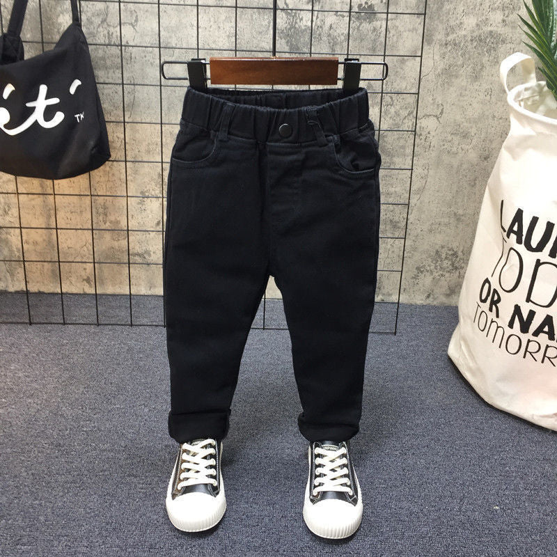 Children's Clothing White Casual Korean Slim Trousers Thin Children's Pants