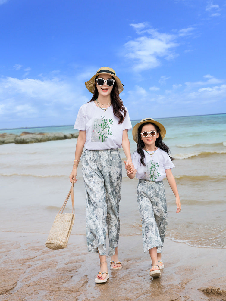 Fried Street Beach Clothes Summer Matching Parent-child Outfit