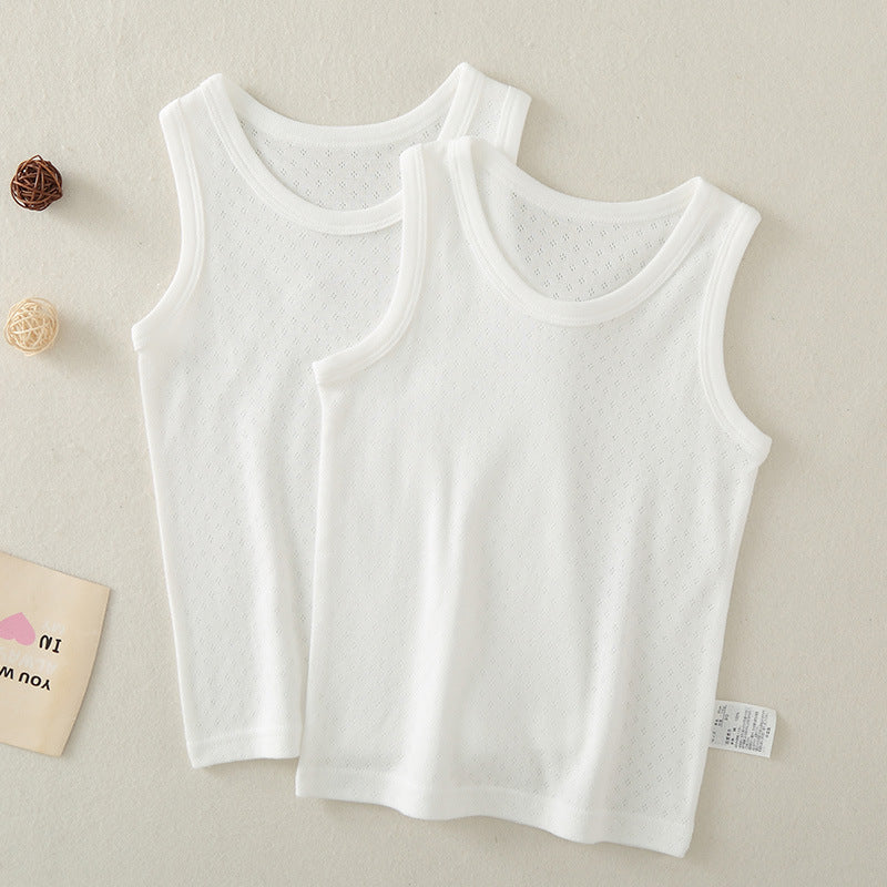 Children's Cotton Boys Summer Thin Vest Mesh Children's T-shirt