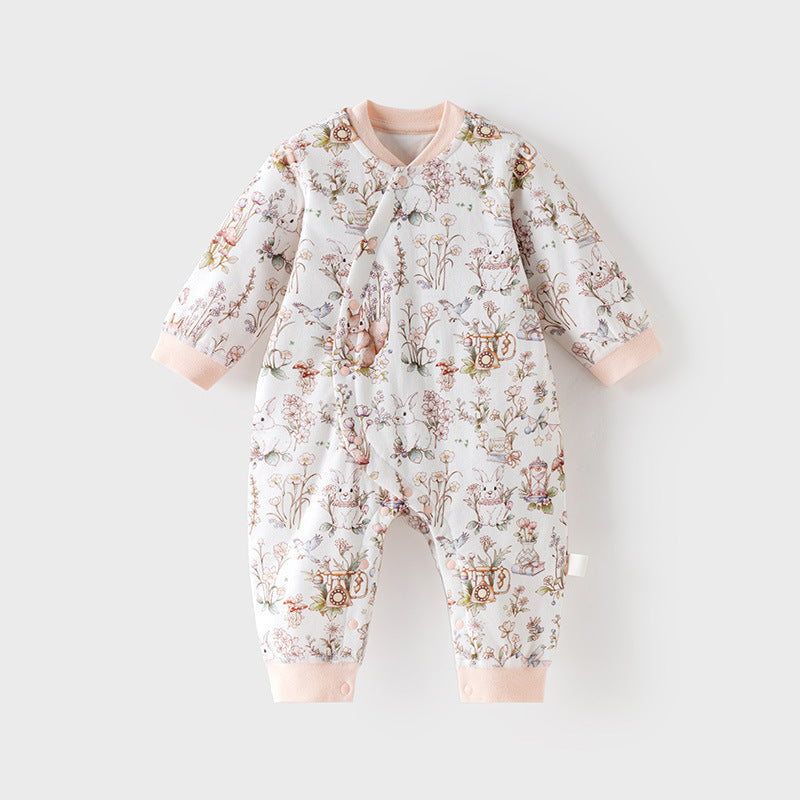 Women's & Men's Yuan 2 Pieces Born Jumpsuit Pure Cotton Thin Romper Cartoon Jumpsuit, Climbing Suit