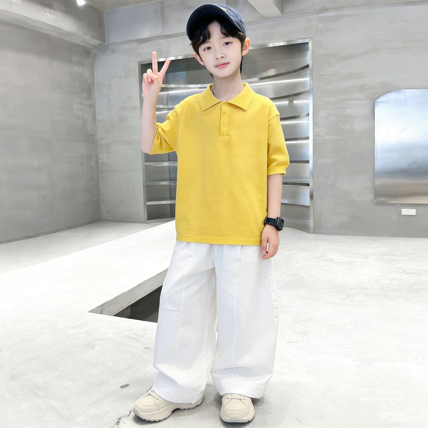 Medium Big Sports Leisure Trendy Fried Street Children's Suit