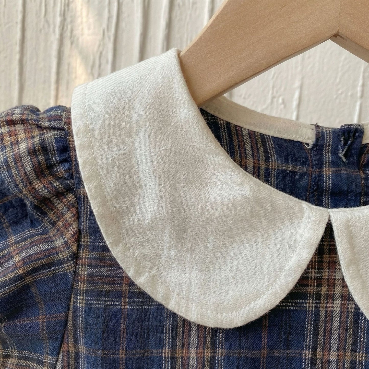 Summer Mori Korean Style Retro Plaid Skirt Peter Children's Dress