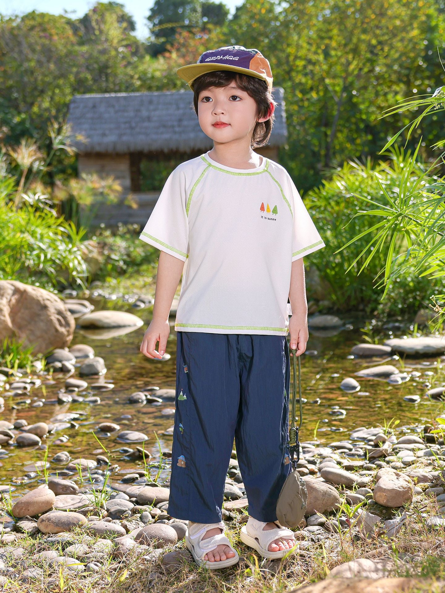 Children's Boy's Summer Thin Casual Cropped Boy Children's Pants