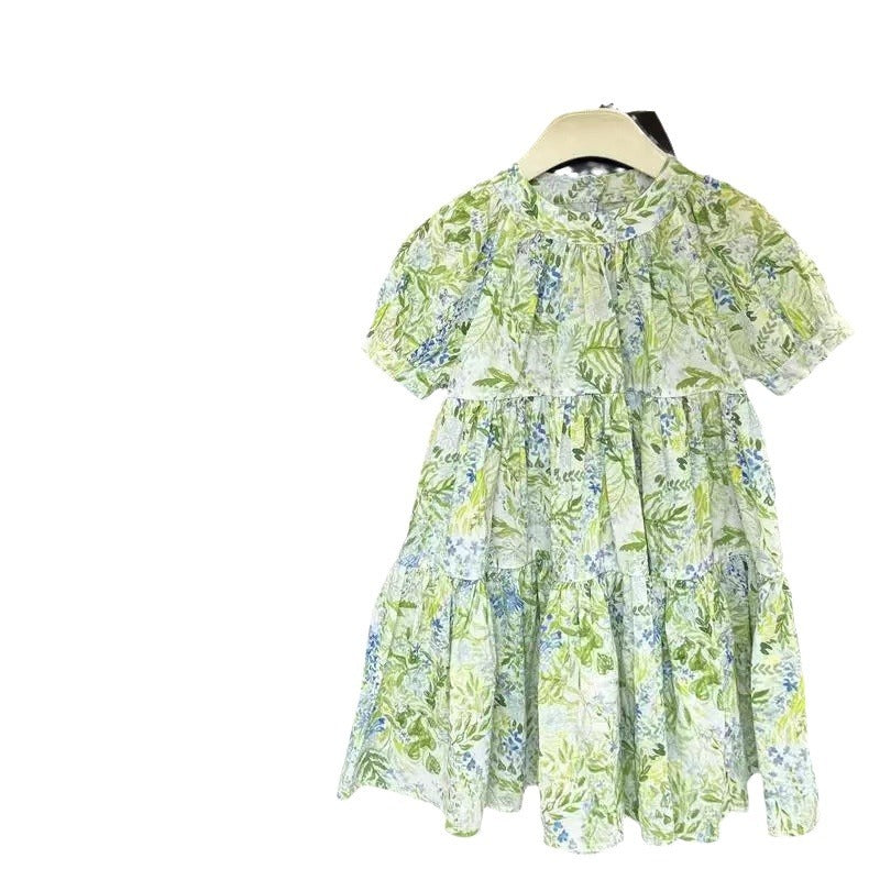 Children's Princess Summer Western Style Clothing Little Skirt Female Children's Dress